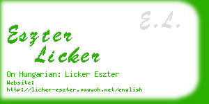 eszter licker business card
